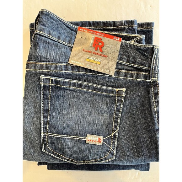 Ariat FR NWT DuraStretch Basic Boot Cut Womens Sz 34R 10016176 Flame Resistant - Picture 12 of 13